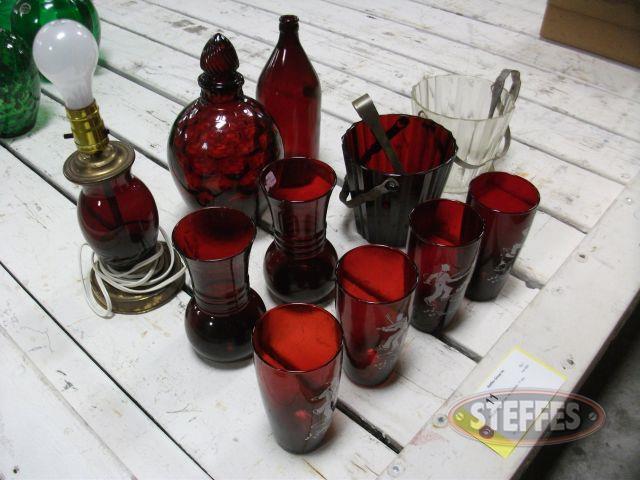 Red glasses, vases, ice buckets - 11 pcs._1.jpg
